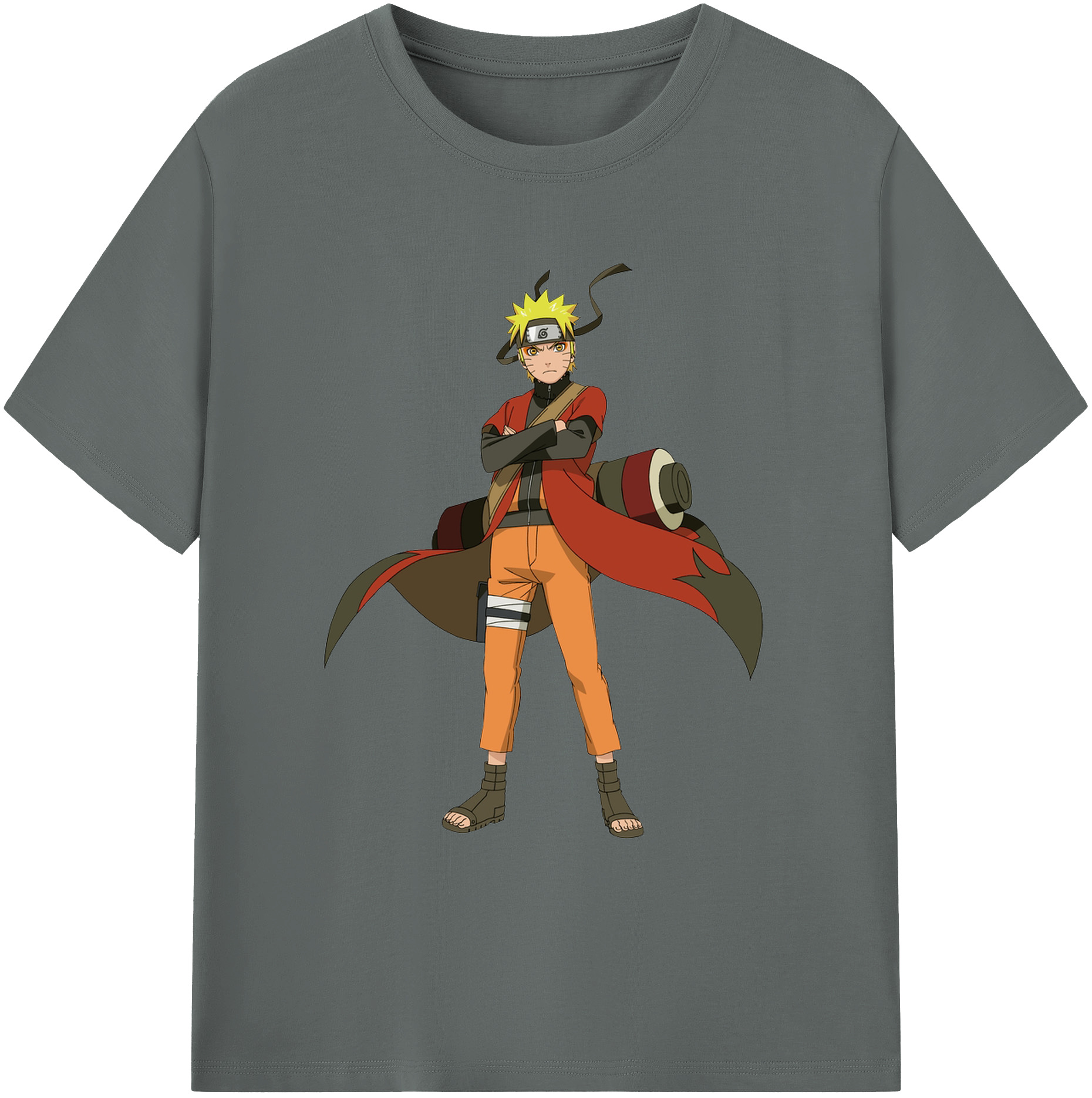 （画像用） NARUTO -ナルト- うずまき ナルト Uzumaki Naruto 綿100％ メンズ半袖Tシャツ｜肌触りやわらか＆通気性
